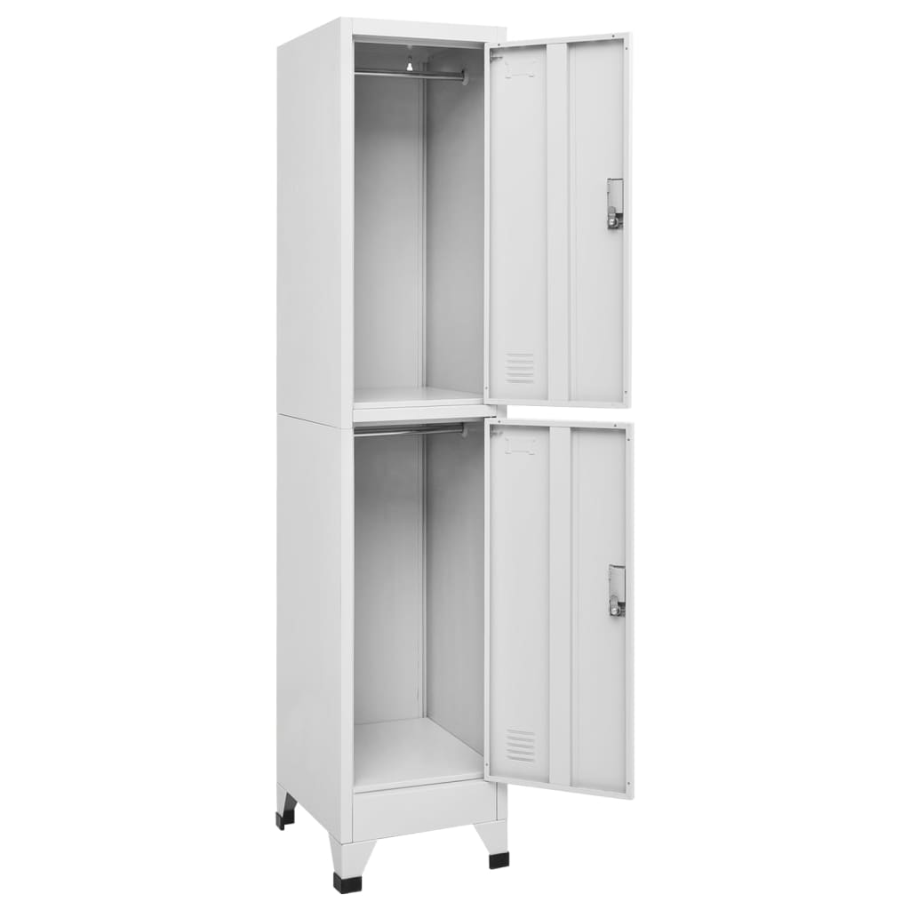 Armadietto a Chiave a 2 Scomparti 38x45x180 cm | homemem39