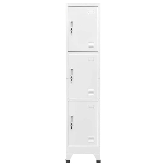 Armadietto a Chiave a 3 Scomparti 38x45x180 cm
