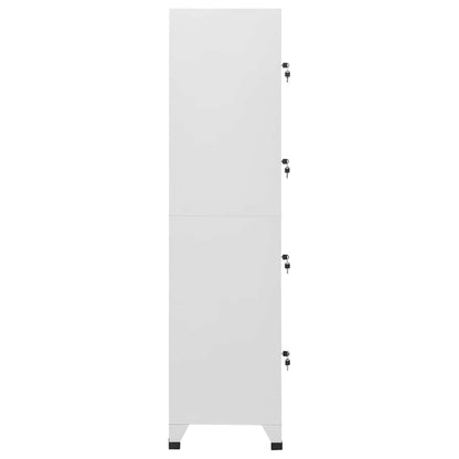 Armadietto a Chiave a 4 Scomparti 38x45x180 cm