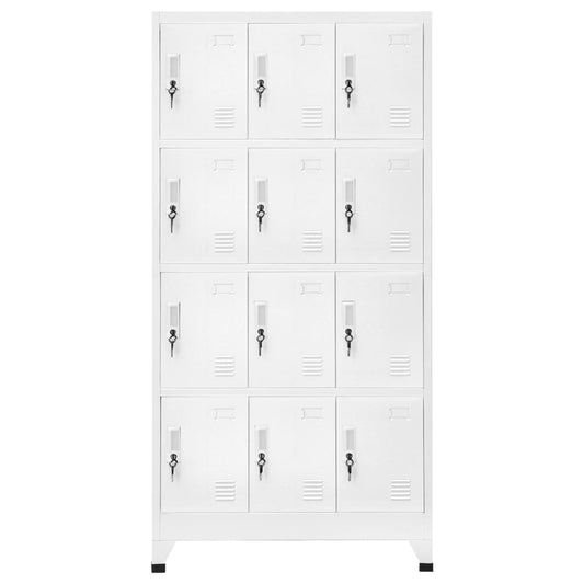 Armadietto a Chiave con 12 Scomparti 90x45x180 cm | homemem39