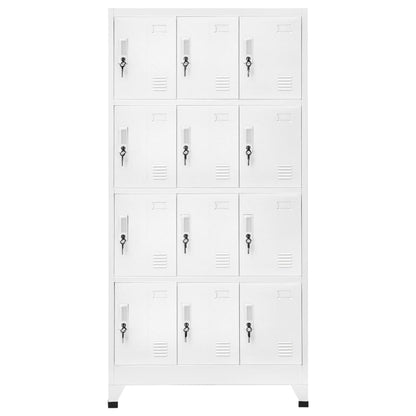 Armadietto a Chiave con 12 Scomparti 90x45x180 cm