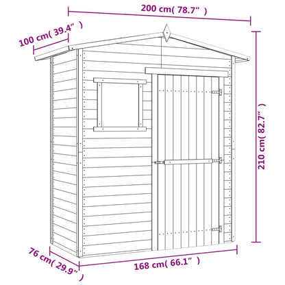 Capanno da Giardino in Legno di Pino Impregnato - homemem39