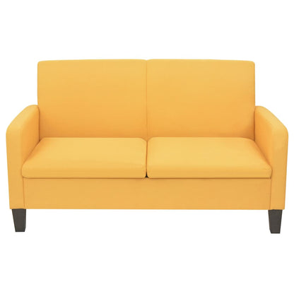 Divano a 2 Posti 135x65x76 cm Giallo