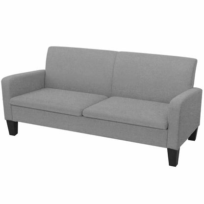 Divano a 3 Posti 180x65x76 cm Grigio Chiaro
