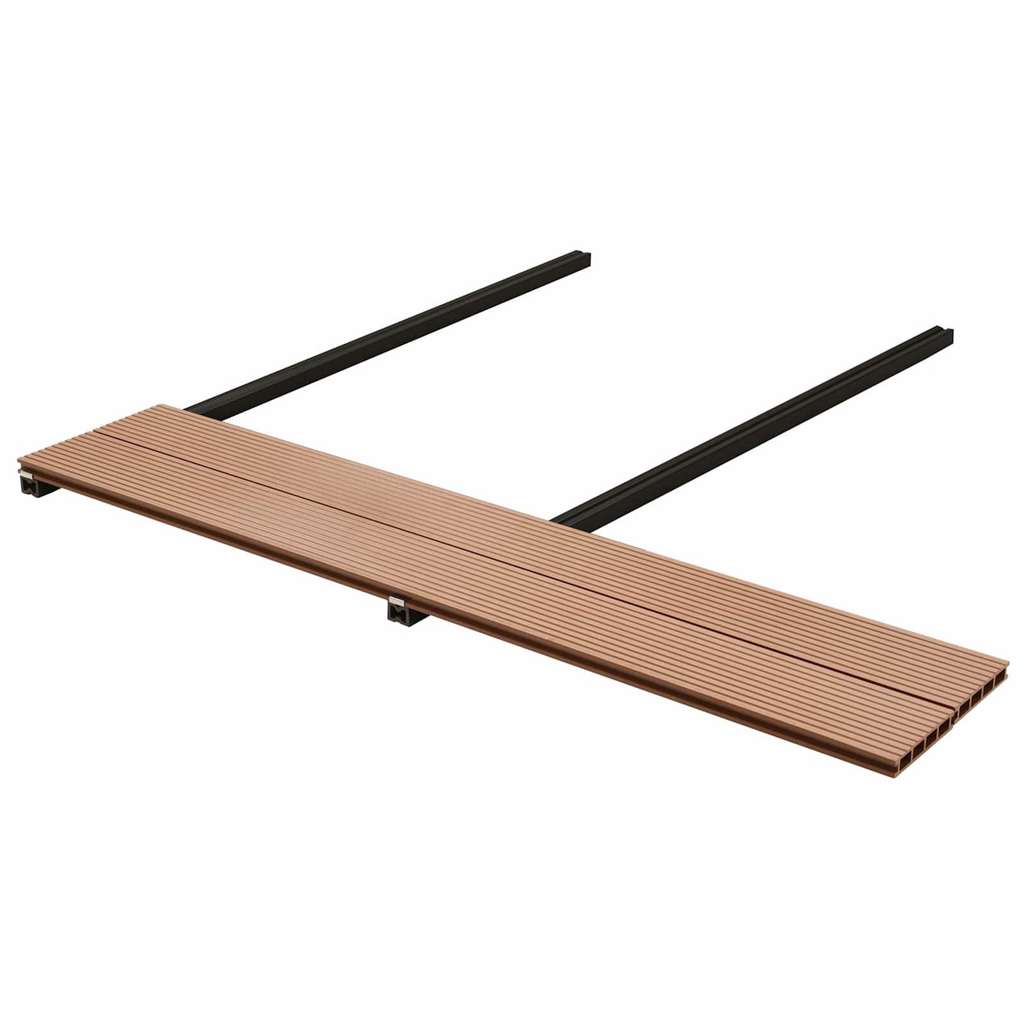 Pavimento da Deck 4 pcs Marrone WPC