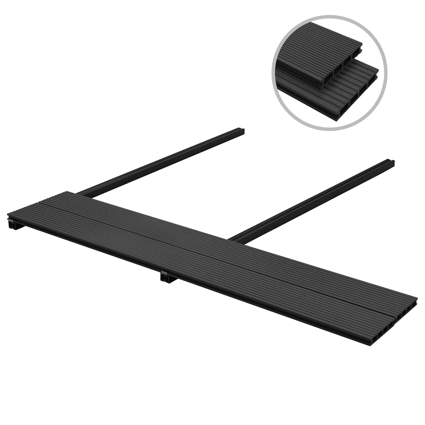Pavimento da Deck 4 pcs Antracite WPC | homemem39