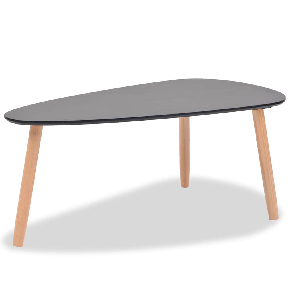 Set Tavolini Salotto 2pz in Legno Massello Massello Pino Nero | homemem39