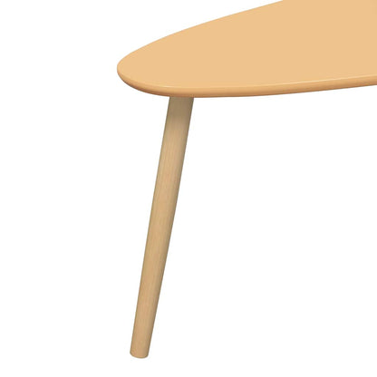 Set Tavolini Salotto 2pz Legno Massello Massello Pino Marrone | homemem39