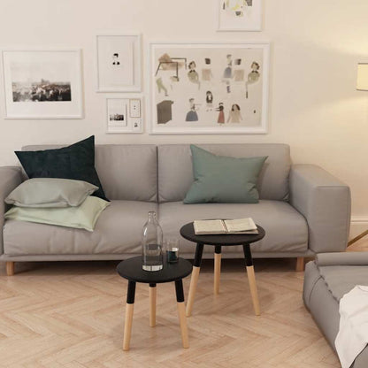 Set Tavolini 2 pz in Legno Massello di Pino Neri | homemem39