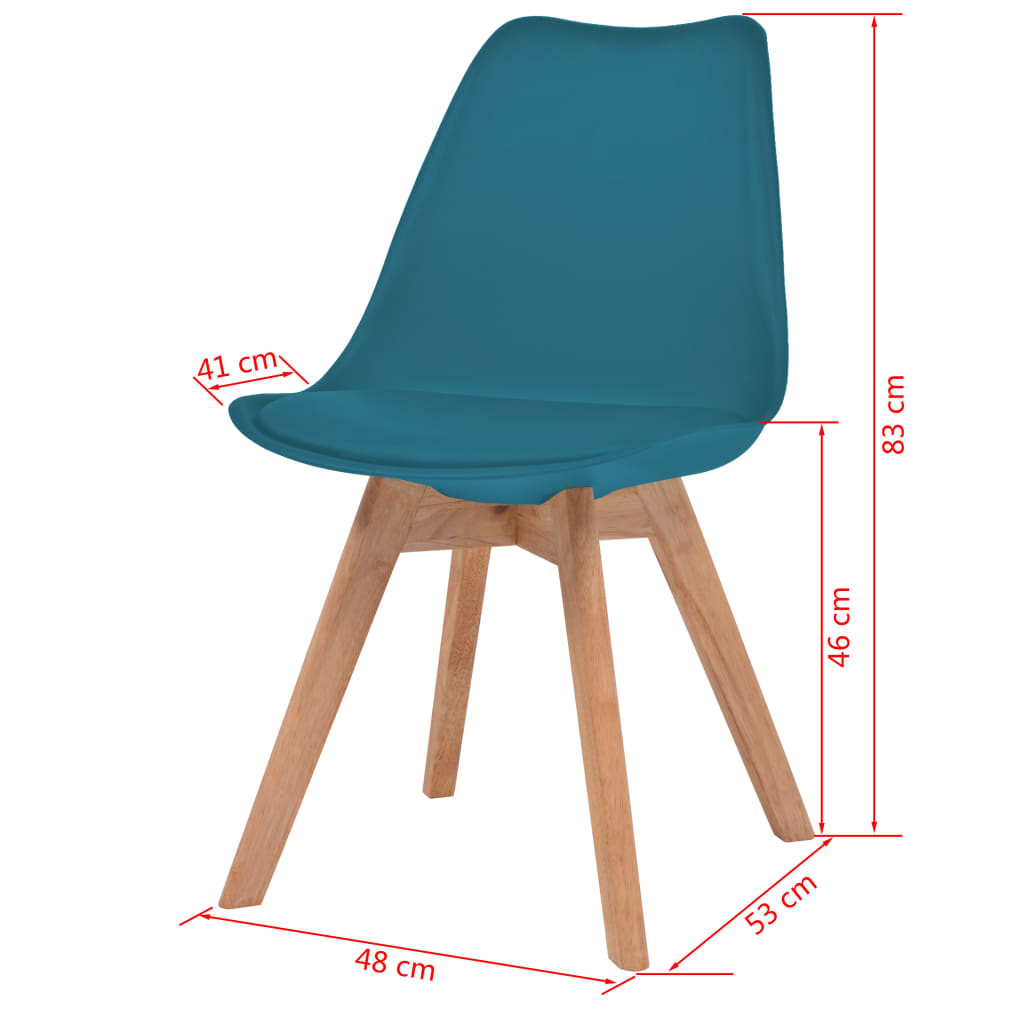 Sedie da Pranzo 2 pz Turchese in Plastica