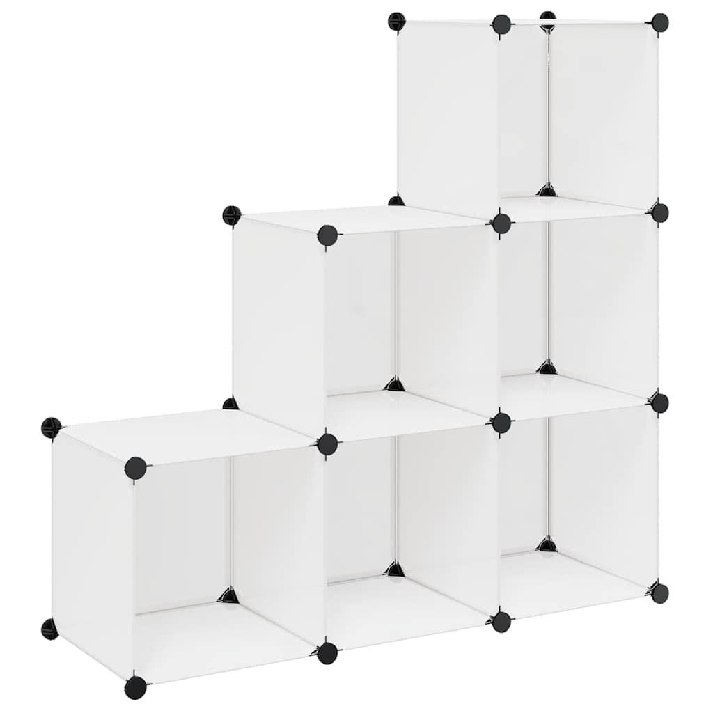 Armadio Salvaspazio a Cubo con 6 Scomparti Bianco | homemem39