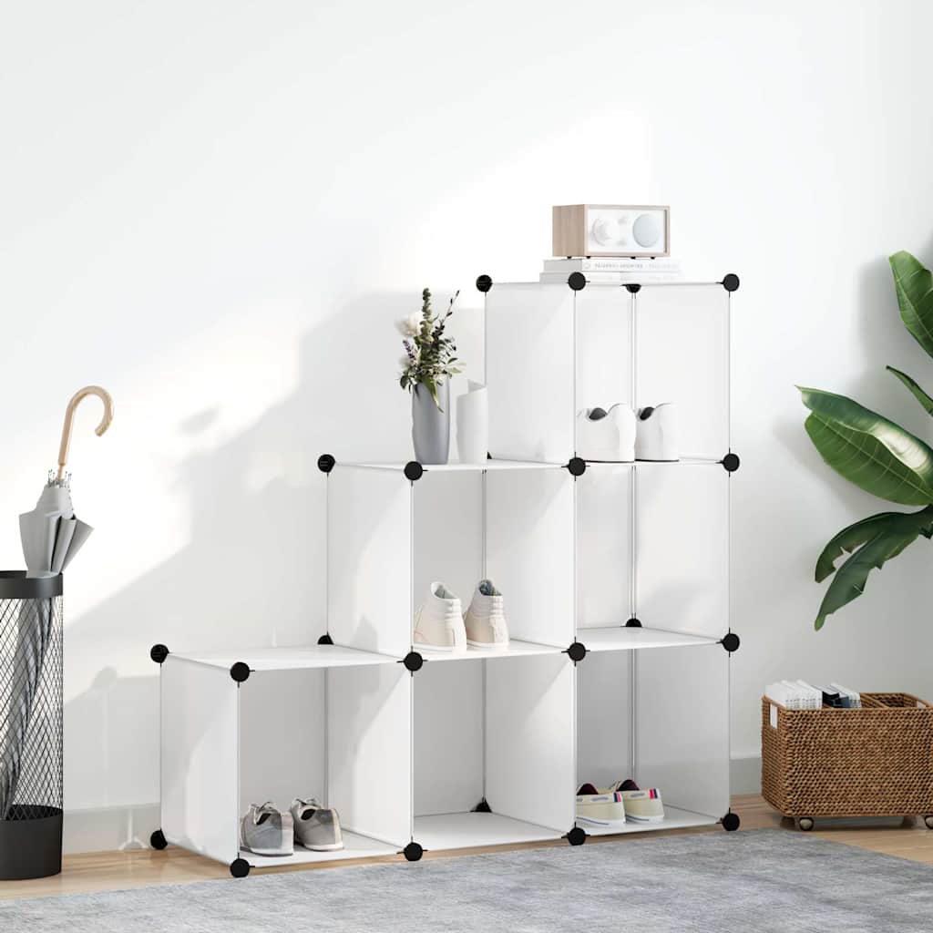 Armadio Salvaspazio a Cubo con 6 Scomparti Bianco | homemem39