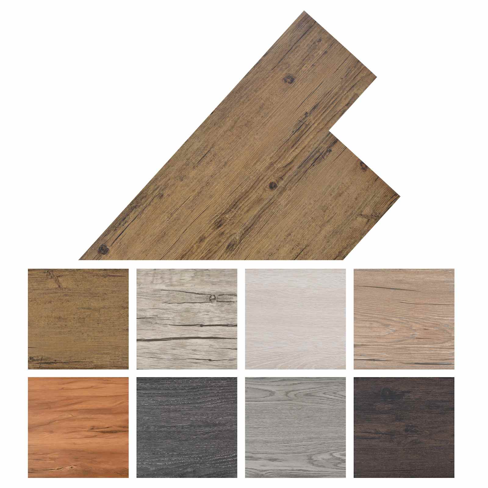 Tavole per Pavimenti 18 pcs Marrone Noce 5,26 m² PVC | homemem39