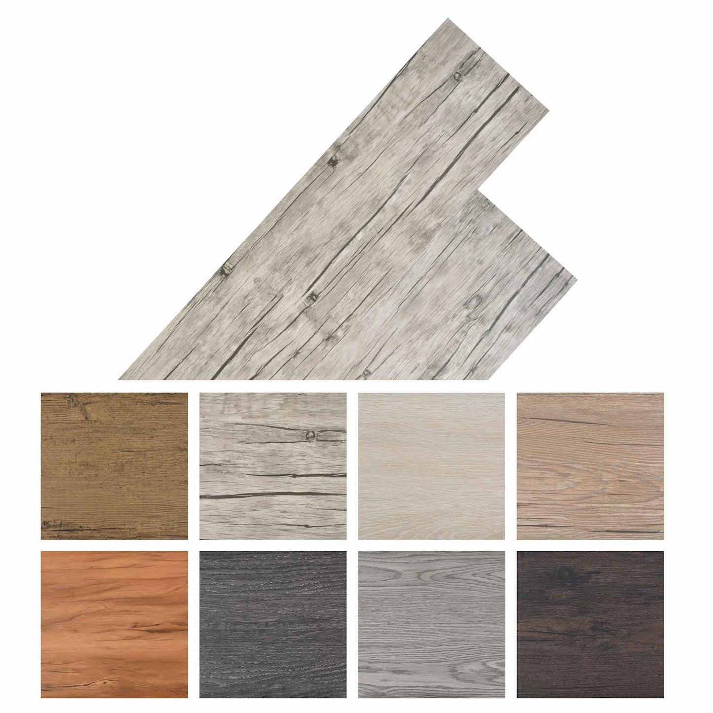 Tavole per Pavimenti 18 pcs Grigio 5,26 m² PVC