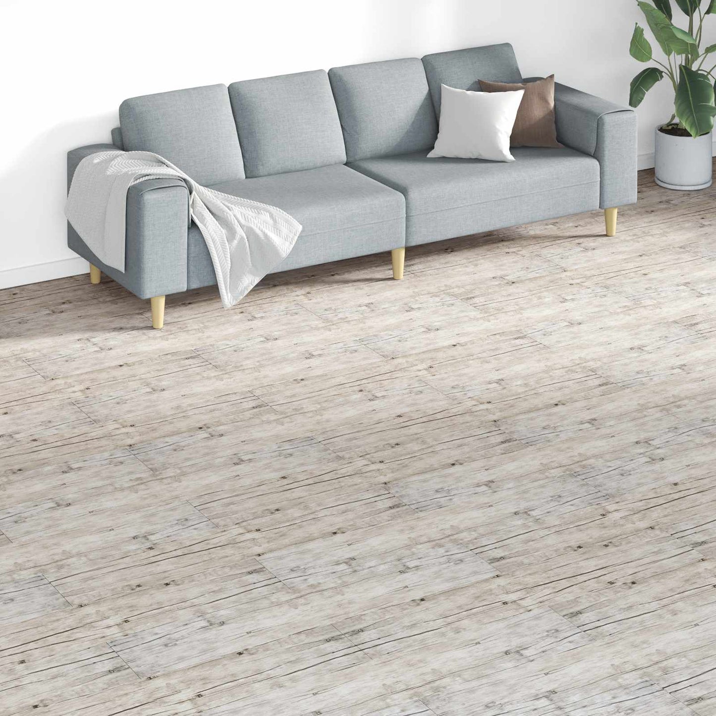 Tavole per Pavimenti 18 pcs Grigio 5,26 m² PVC