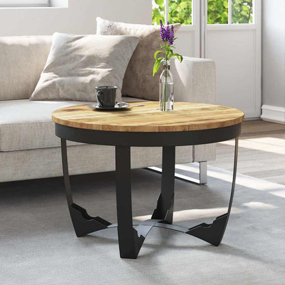 Tavolino da Salotto in Legno Massello Grezzo di Mango 60x40 cm | homemem39
