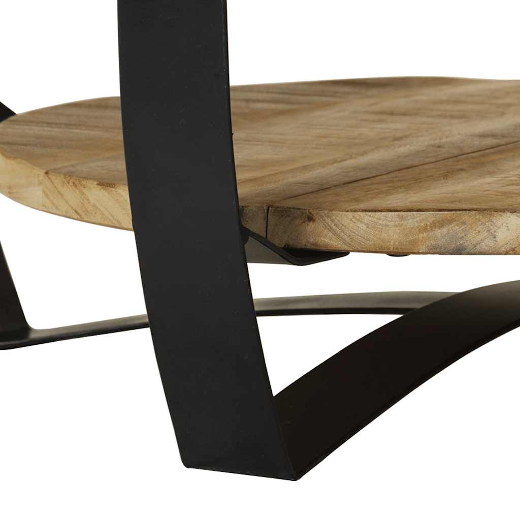 Tavolino da Salotto in Legno Massello Grezzo di Mango 65x32 cm | homemem39