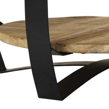 Tavolino da Salotto in Legno Massello Grezzo di Mango 65x32 cm | homemem39