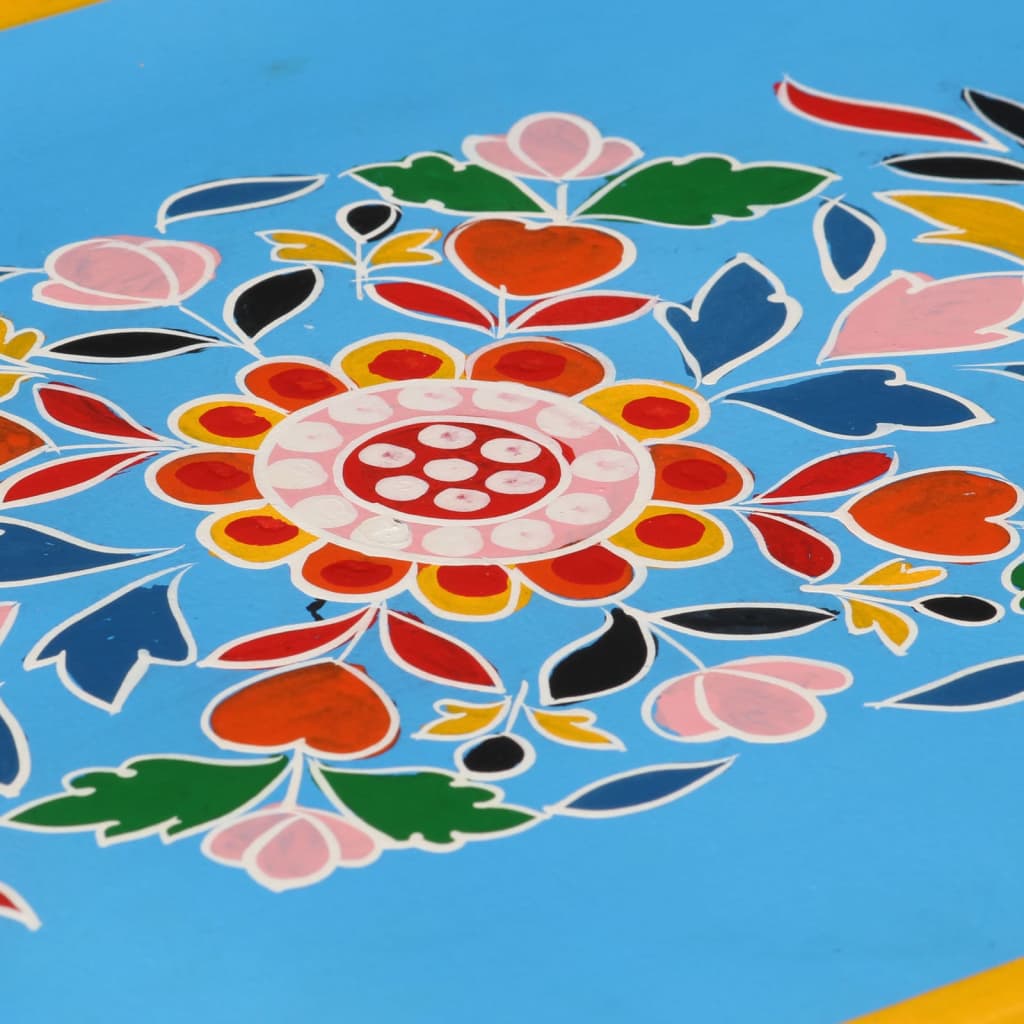 Credenza in Legno Massello di Mango Turchese Dipinta a Mano - homemem39