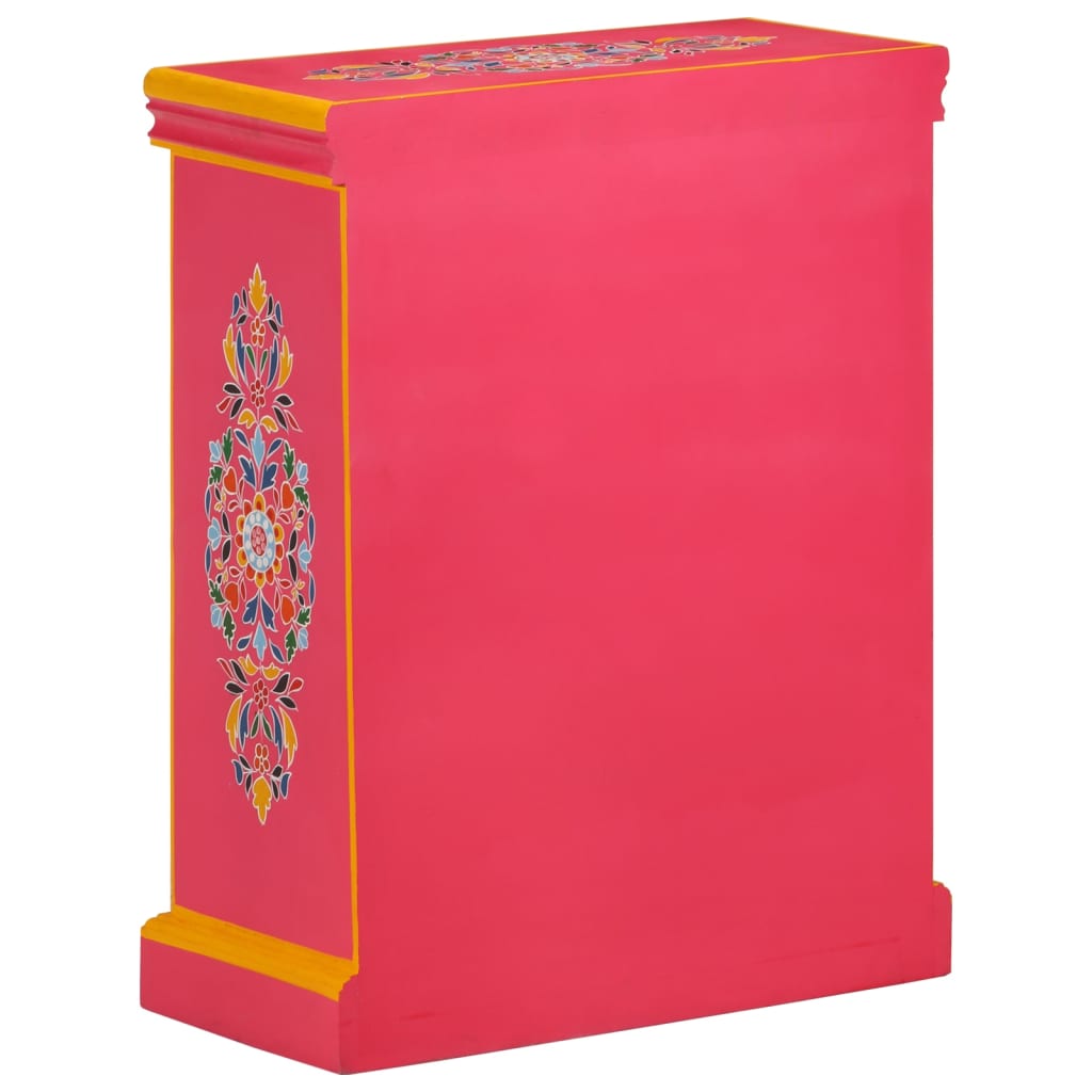 Credenza in Legno Massello di Mango Rosa Dipinta a Mano - homemem39