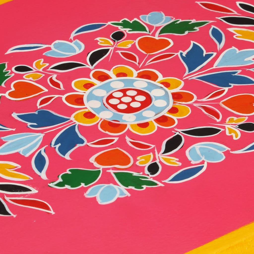 Credenza in Legno Massello di Mango Rosa Dipinta a Mano - homemem39