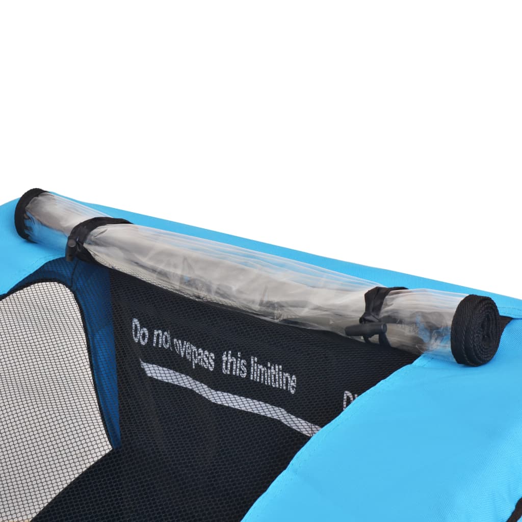 Rimorchio per Bici Grigio e Blu 30 kg - homemem39