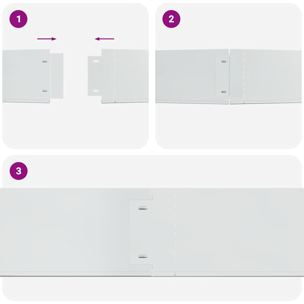 Pannelli di Recinzione per Prato 5 pz Acciaio Zincato 100x19 cm - homemem39