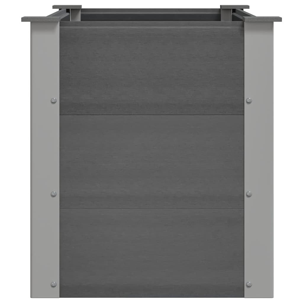 Letto Rialzato da Giardino in WPC 100x50x54 cm Grigio - homemem39