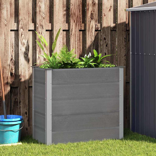 Letto Rialzato da Giardino in WPC 100x50x91 cm Grigio