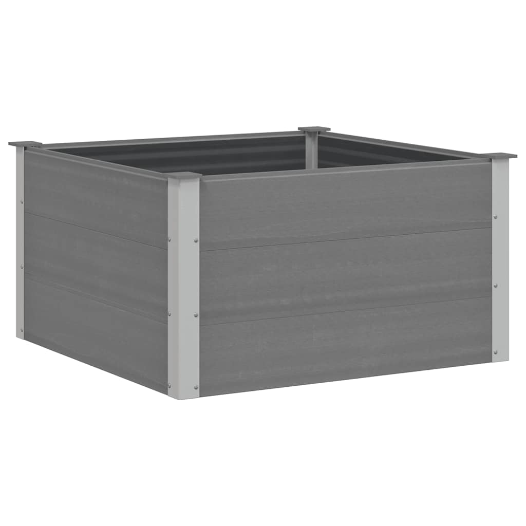 Letto Rialzato da Giardino in WPC 100x100x54 cm Grigio