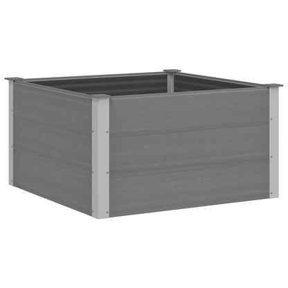 Letto Rialzato da Giardino in WPC 100x100x54 cm Grigio