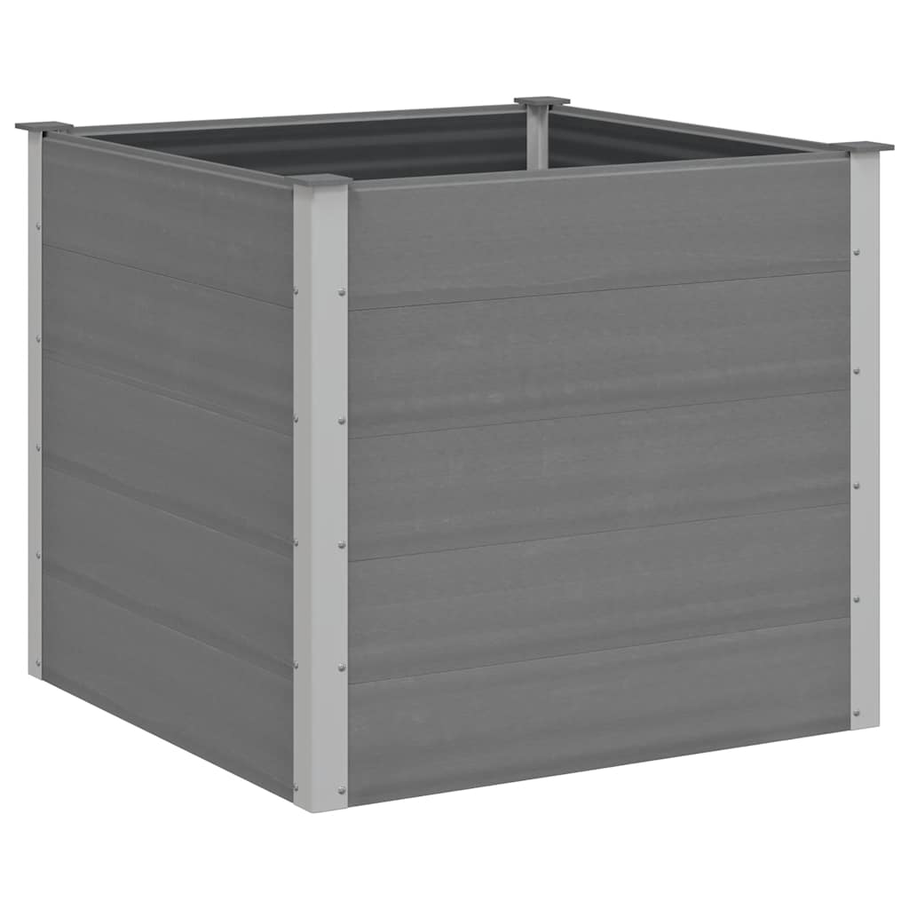 Letto Rialzato da Giardino in WPC 100x100x91 cm Grigio | homemem39