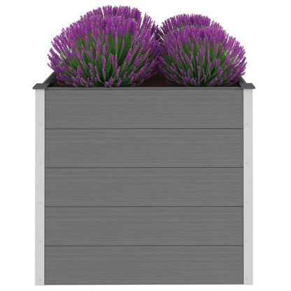 Letto Rialzato da Giardino in WPC 100x100x91 cm Grigio | homemem39