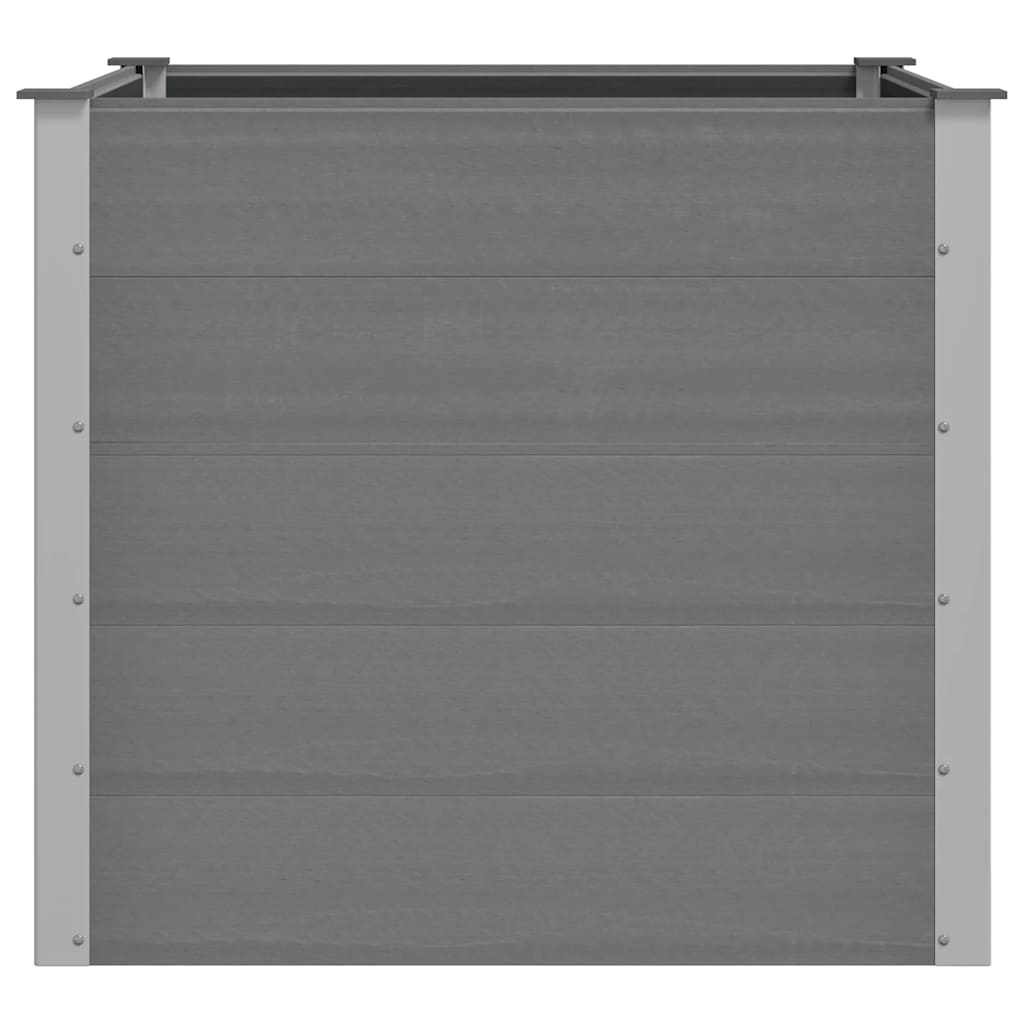 Letto Rialzato da Giardino in WPC 100x100x91 cm Grigio | homemem39
