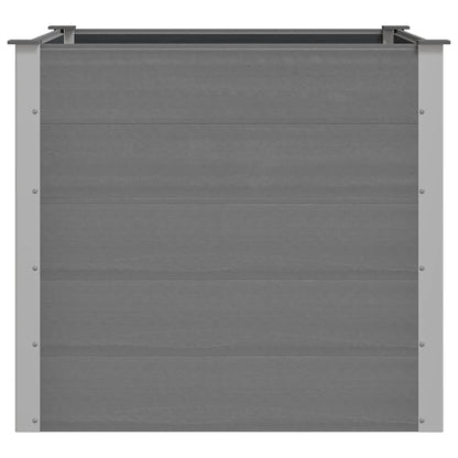 Letto Rialzato da Giardino in WPC 100x100x91 cm Grigio | homemem39