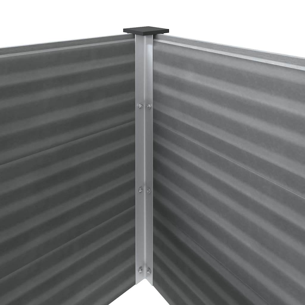 Letto Rialzato da Giardino in WPC 100x100x91 cm Grigio | homemem39