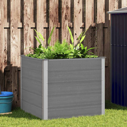 Letto Rialzato da Giardino in WPC 100x100x91 cm Grigio | homemem39