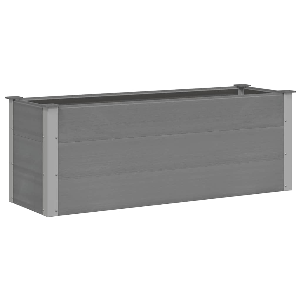 Letto Rialzato da Giardino in WPC 150x50x54 cm Grigio