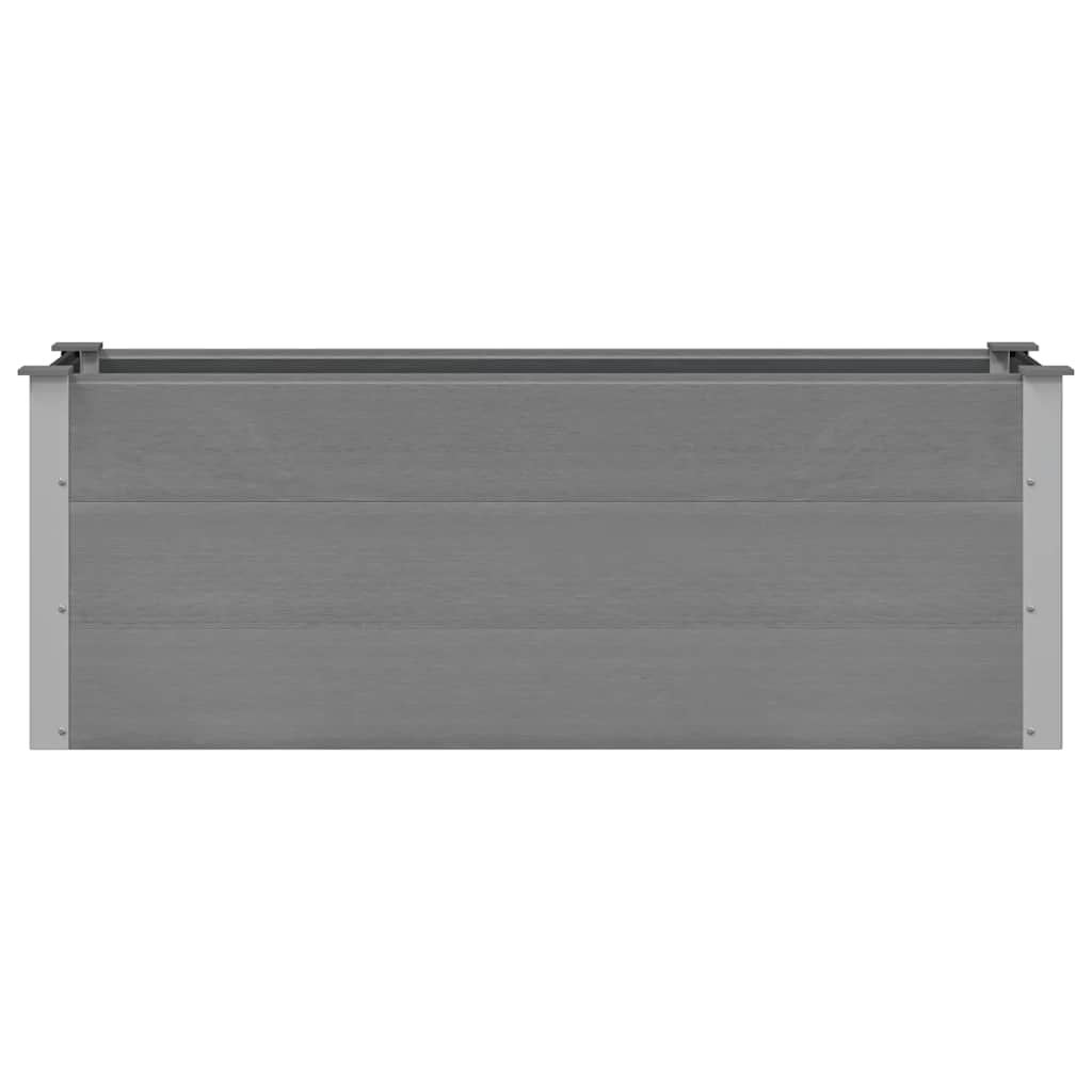 Letto Rialzato da Giardino in WPC 150x50x54 cm Grigio