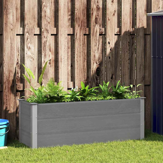 Letto Rialzato da Giardino in WPC 150x50x54 cm Grigio | homemem39