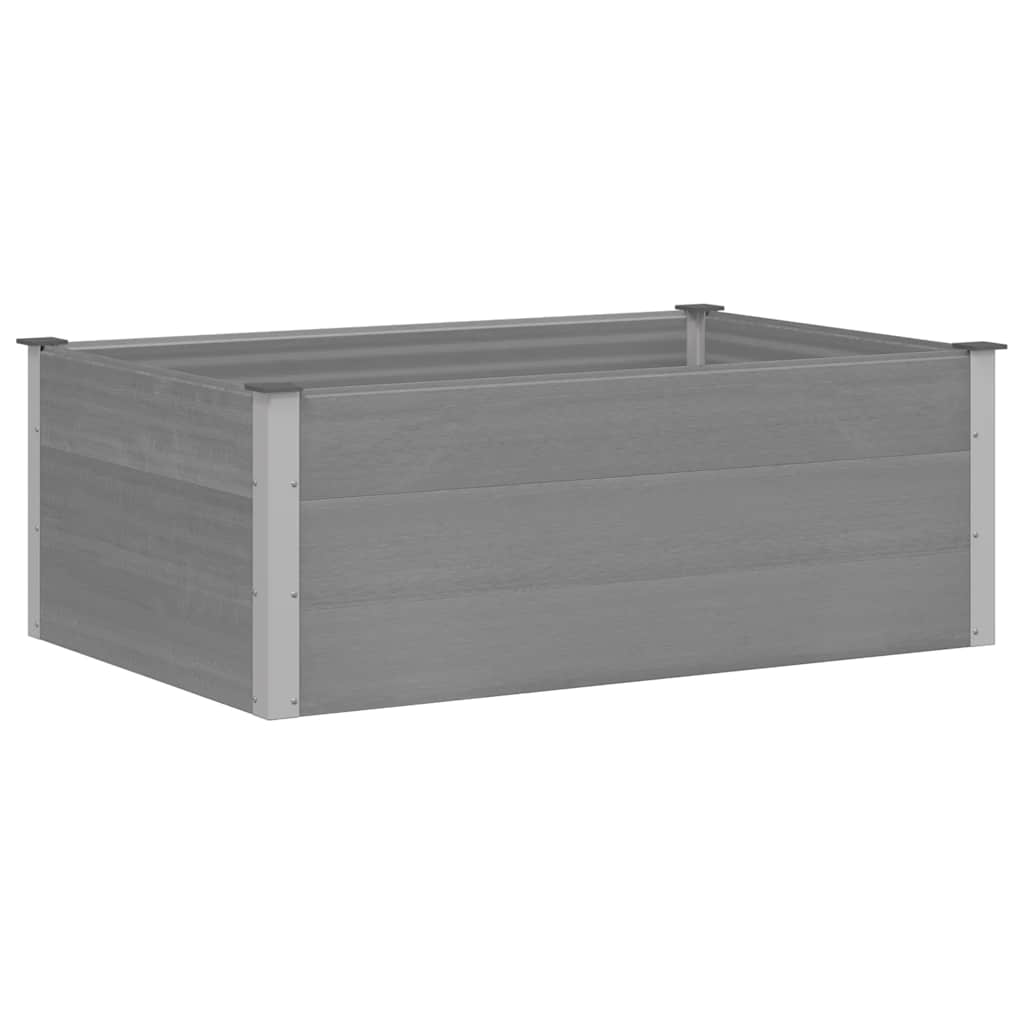 Letto Rialzato da Giardino in WPC 150x100x54 cm Grigio | homemem39