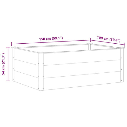 Letto Rialzato da Giardino in WPC 150x100x54 cm Grigio | homemem39