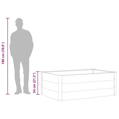 Letto Rialzato da Giardino in WPC 150x100x54 cm Grigio | homemem39