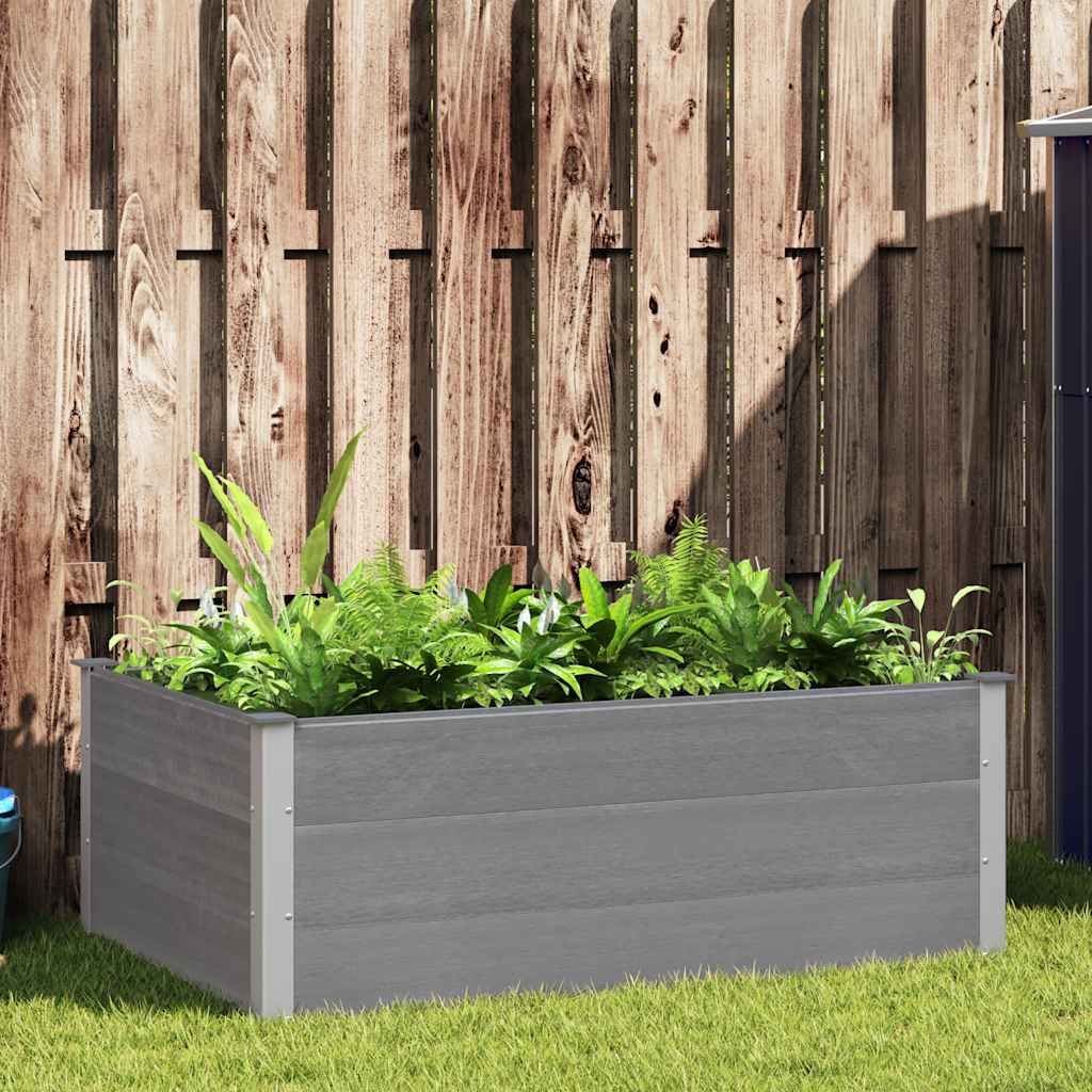 Letto Rialzato da Giardino in WPC 150x100x54 cm Grigio | homemem39