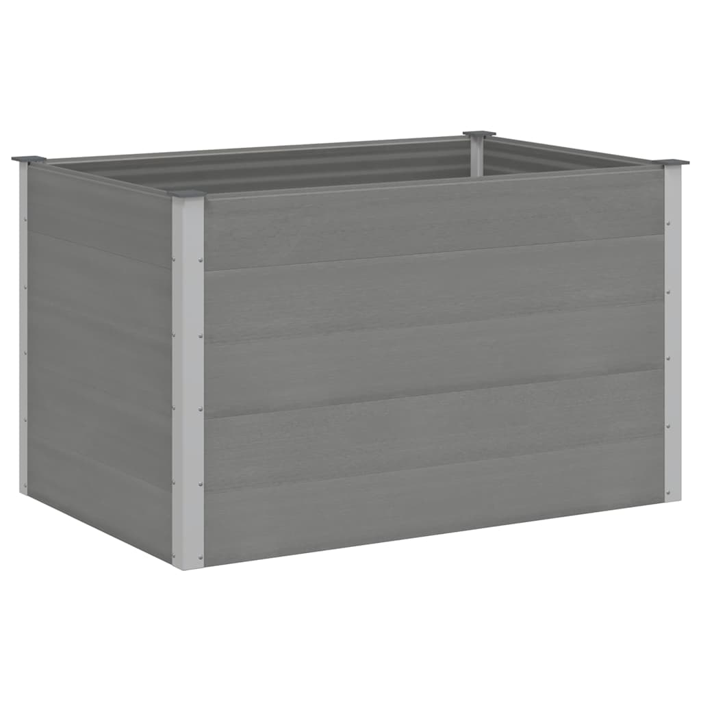 Letto Rialzato da Giardino in WPC 150x100x91 cm Grigio