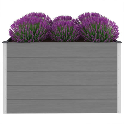 Letto Rialzato da Giardino in WPC 150x100x91 cm Grigio