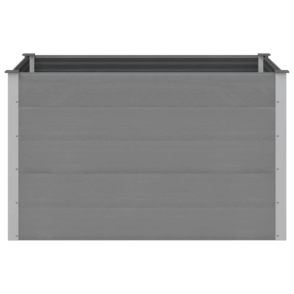 Letto Rialzato da Giardino in WPC 150x100x91 cm Grigio