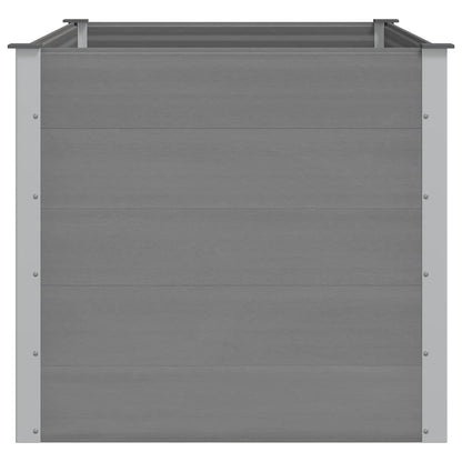 Letto Rialzato da Giardino in WPC 150x100x91 cm Grigio