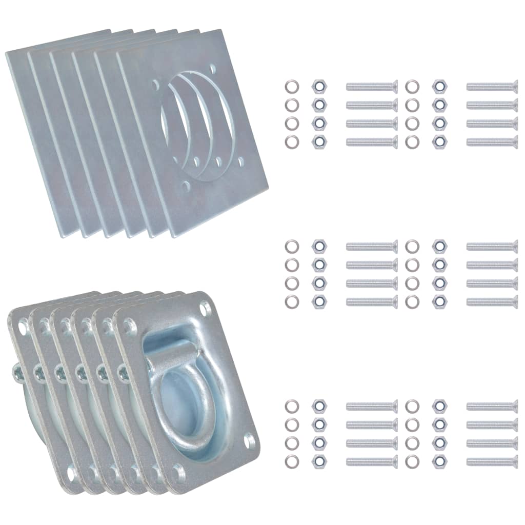 Anelli di Ancoraggio per Rimorchi 6 pz Acciaio Zincato 2000 kg - homemem39