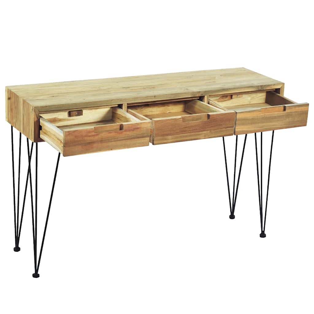 Tavolo Consolle 120x35x76 cm in Legno Massello di Teak - homemem39